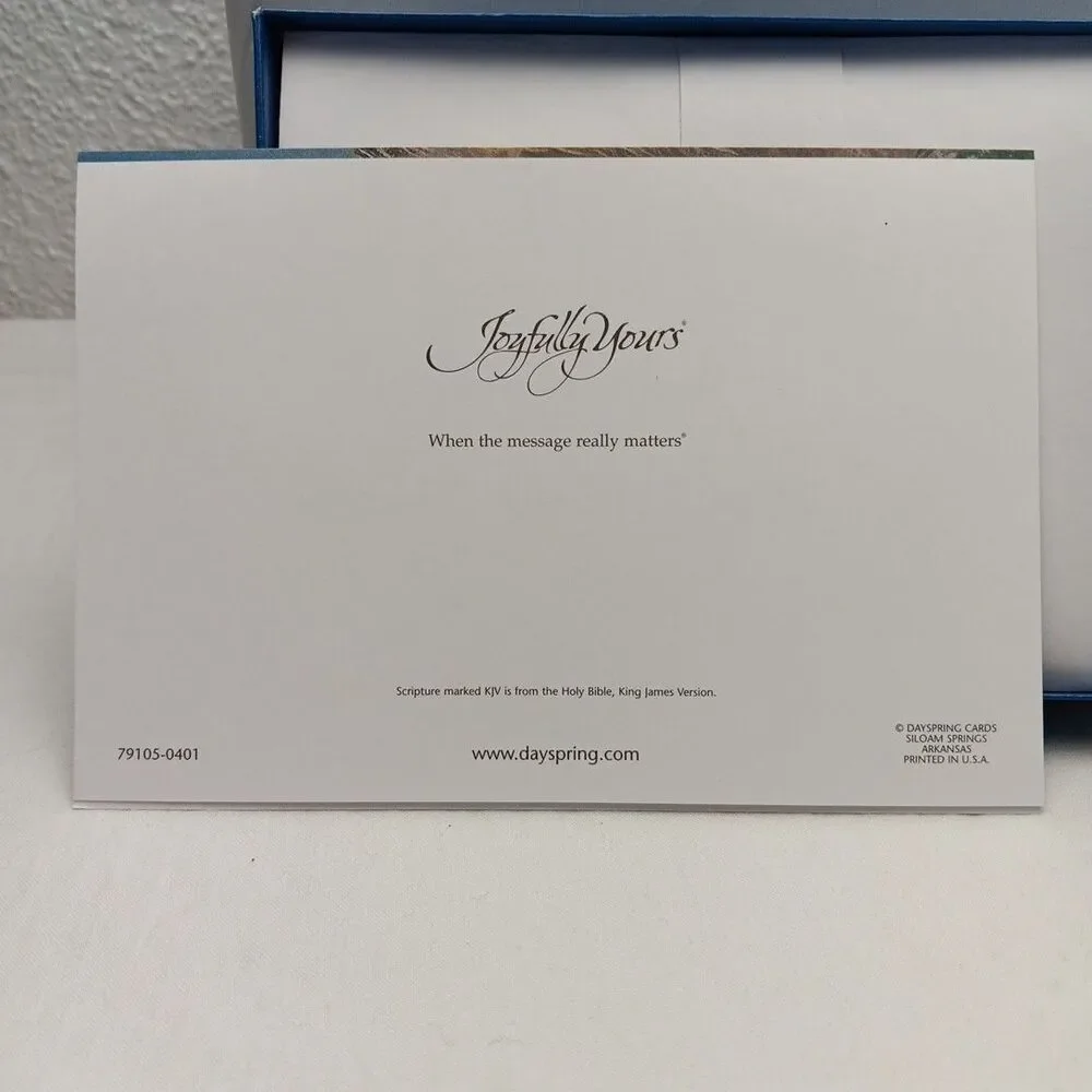 18 Holiday Cards With Envelopes Joyfully Yours Baby in The Manger Religious